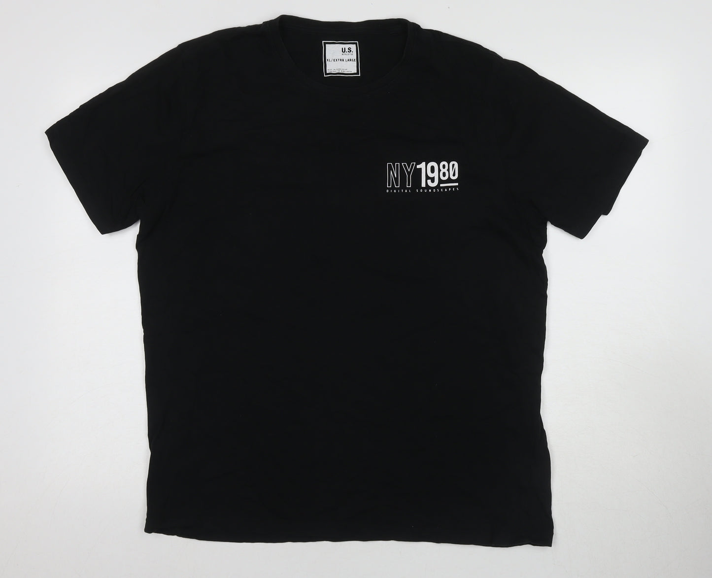 U.S. Athletic Men's Black XL Graphic 1980s T-Shirt