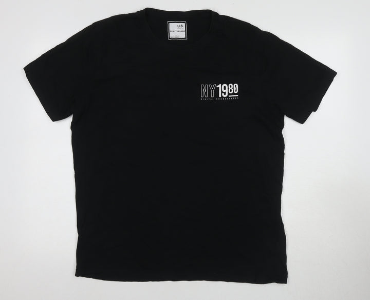 U.S. Athletic Men's Black XL Graphic 1980s T-Shirt