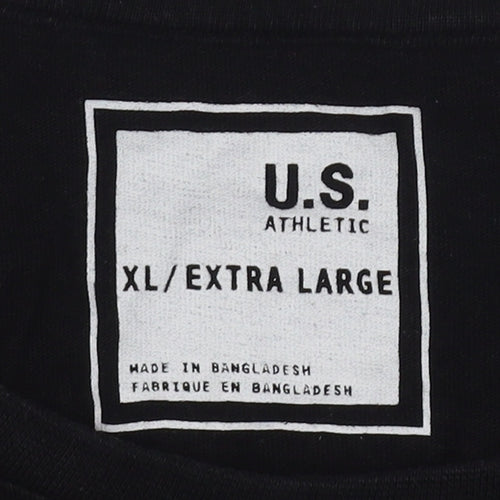 U.S. Athletic Men's Black XL Graphic 1980s T-Shirt
