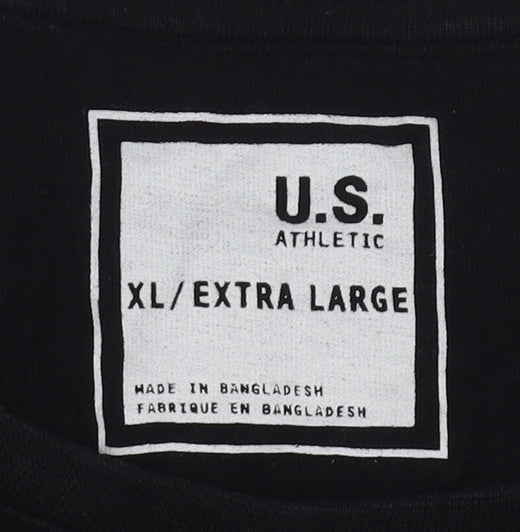 U.S. Athletic Men's Black XL Graphic 1980s T-Shirt