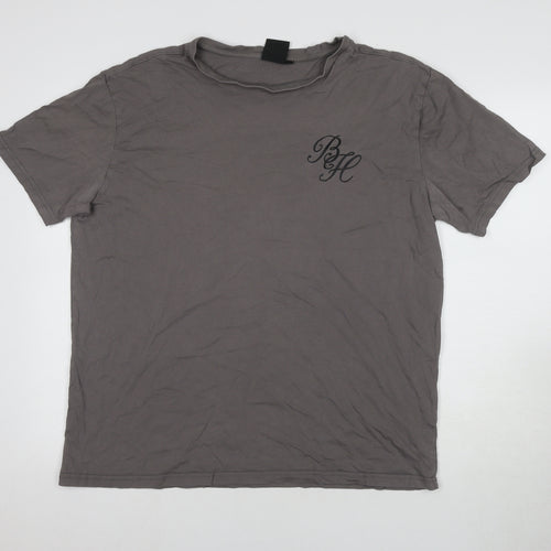 Beckhersey Men's Grey XL Logo T-Shirt