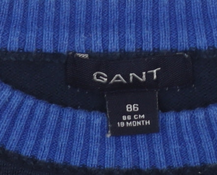 GANT Unisex Baby Blue Striped Nautical Jumper, 18-24M