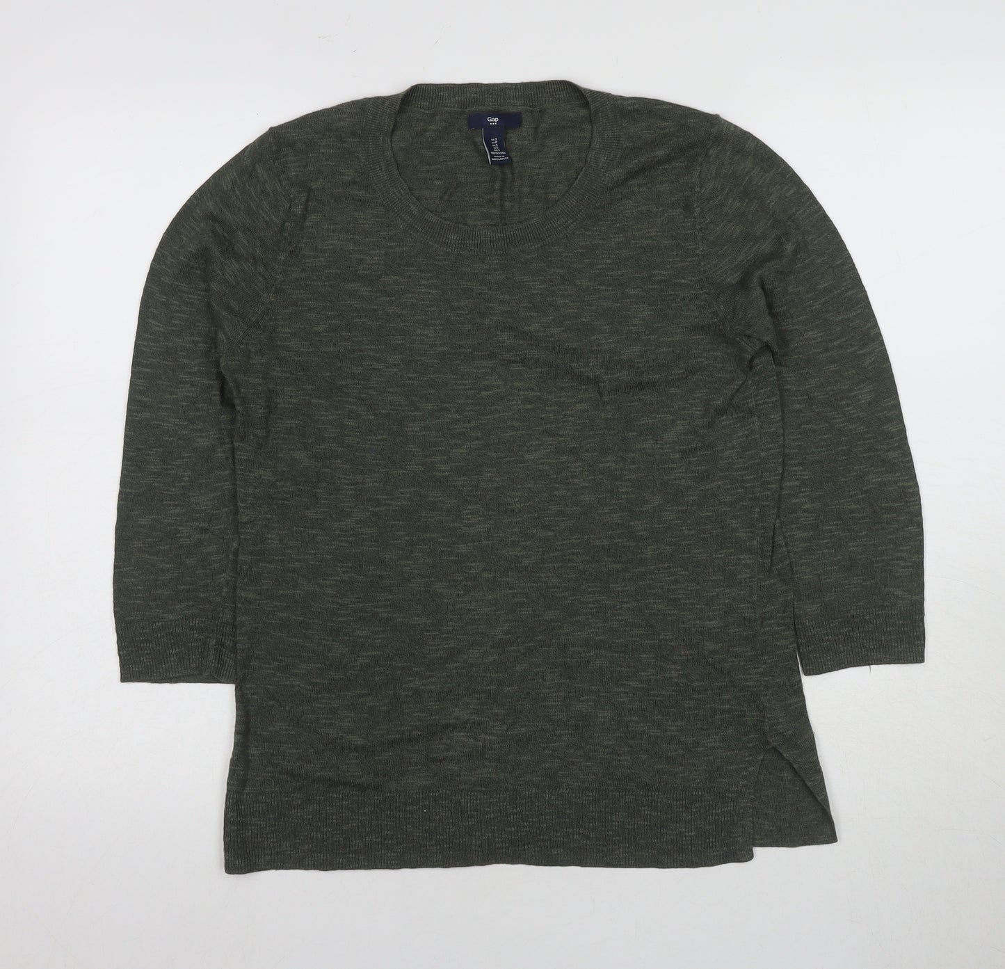 Gap Women's Green Jersey Top, Size S, Crew Neck
