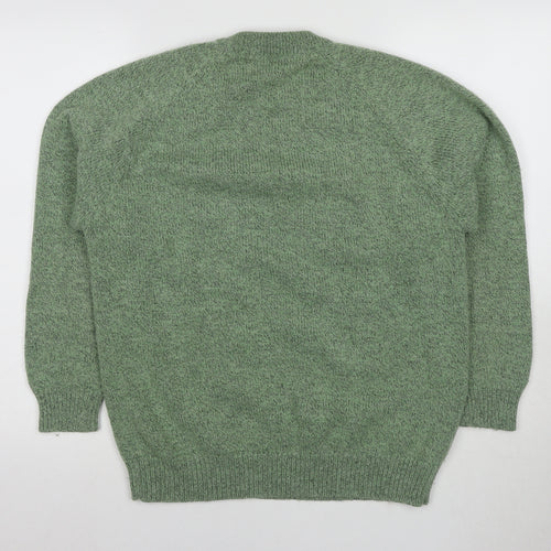 Damart Women's Green Cable-Knit Wool Blend Jumper L
