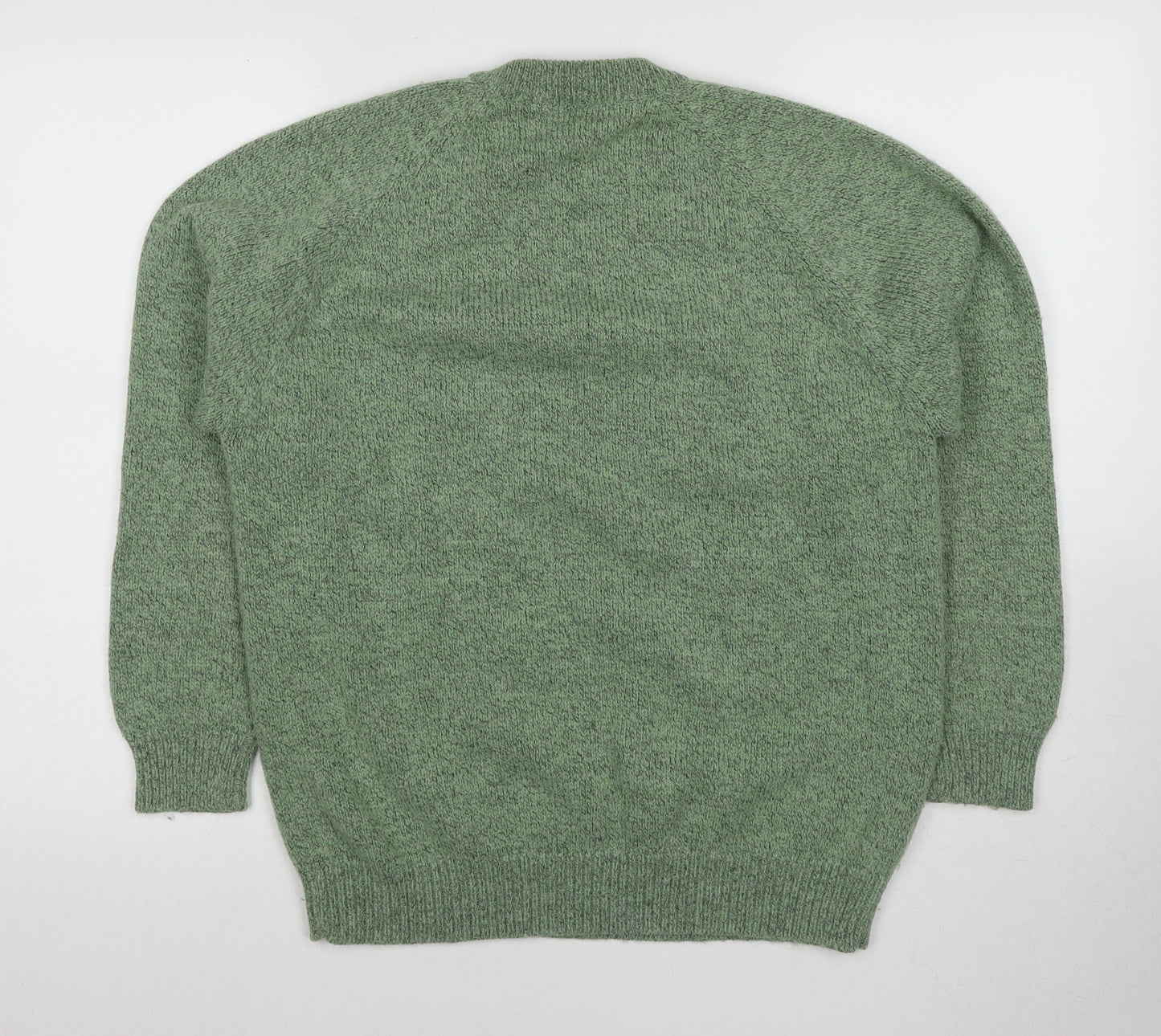 Damart Women's Green Cable-Knit Wool Blend Jumper L