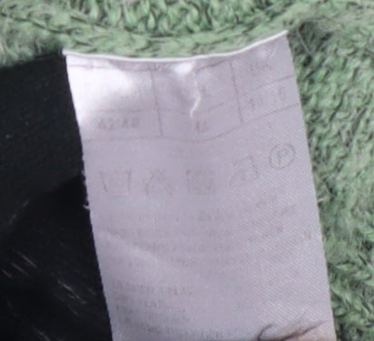 Damart Women's Green Cable-Knit Wool Blend Jumper L