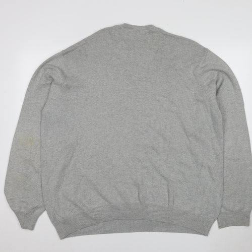 Marks and Spencer Men's Grey XL V-Neck Pullover