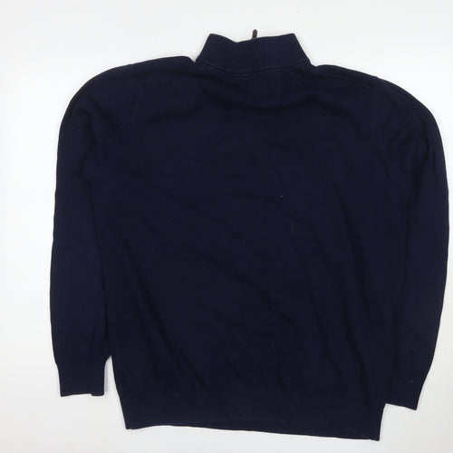 Joules Men's Blue XL Pullover Jumper with 1/4 Zip