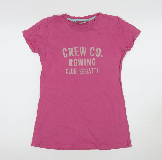 Crew Clothing Co. Pink Women's T-Shirt, Size 12, Casual