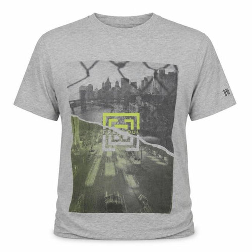 Free Soul Men's Grey Graphic T-Shirt Regular Size S