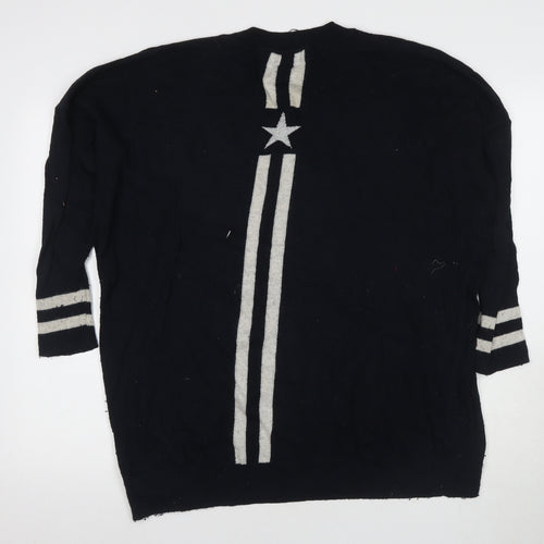 Mint Velvet Women's Black Star Jumper M
