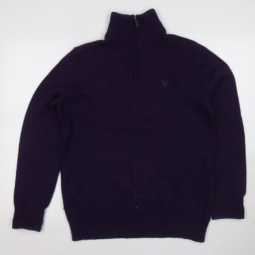 Crew Clothing Co. Women's Purple Wool Blend High Neck Pullover M