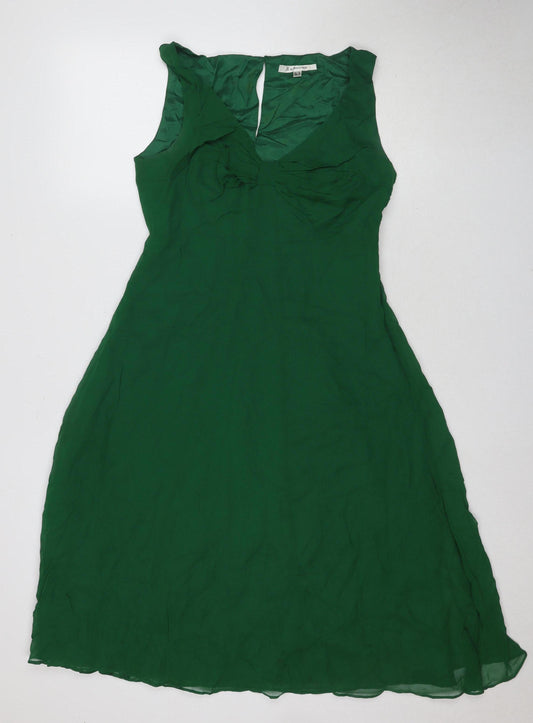 L.K. Bennett Women's Green Midi A-Line Dress Size 12