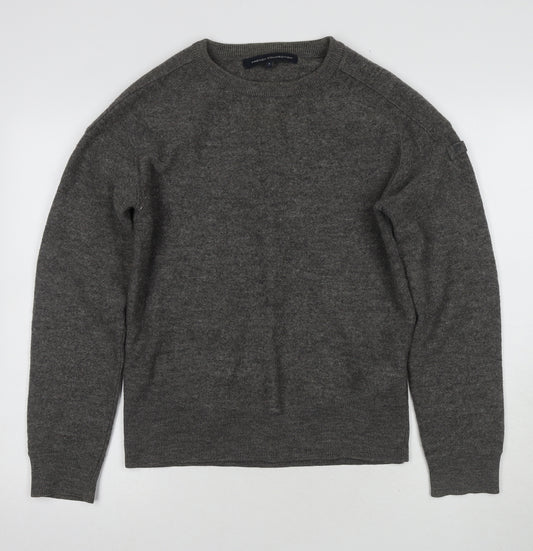 French Connection Men's Grey Wool Pullover Jumper Small