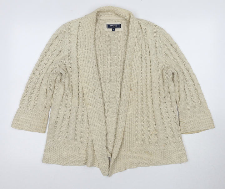 Maine New England Women's Beige Cardigan Size 16