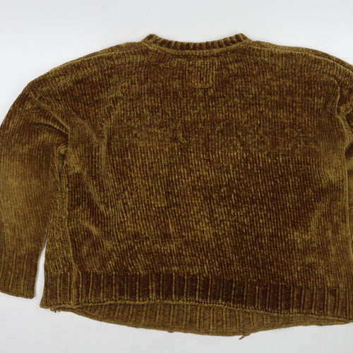Falmer Heritage Women's Brown Medium Cable-Knit Jumper