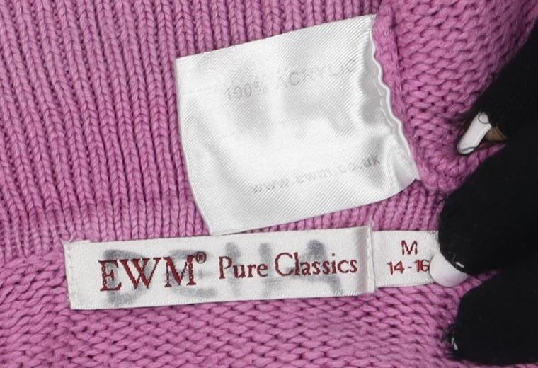 EWM Pure Classics Women's Pink Cardigan Size 14