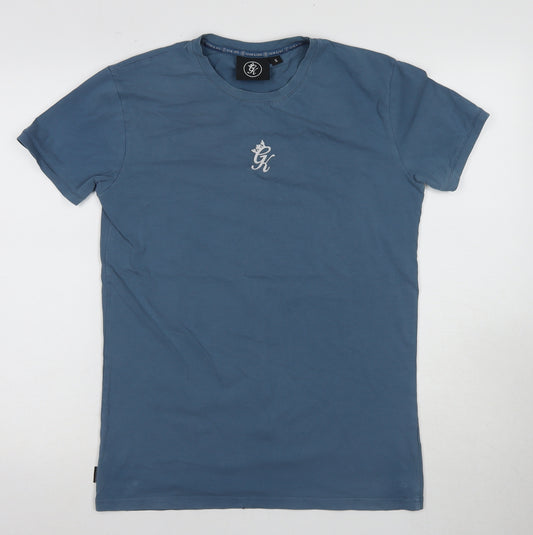 Gym King Men's Blue Slim Crew Neck T-Shirt - Small