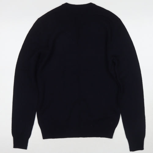 Jack Wills Men's Black Merino Wool Pullover Jumper XS
