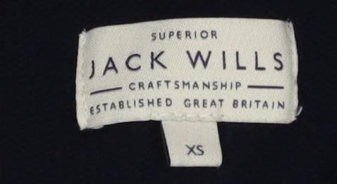 Jack Wills Men's Black Merino Wool Pullover Jumper XS