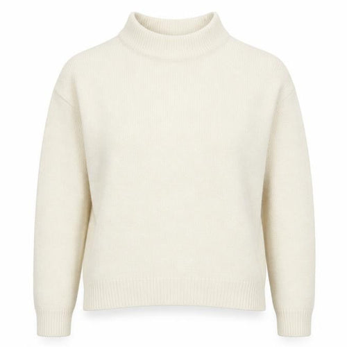 Brave Soul Women's Ivory Mock Neck Jumper XS