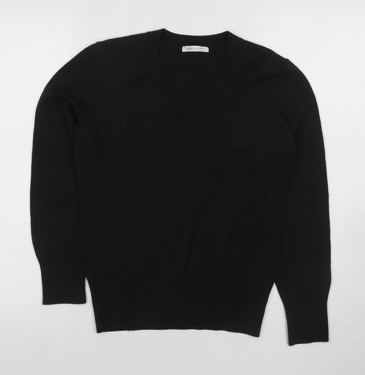 Deane & White Women's Black V-Neck Pullover Jumper