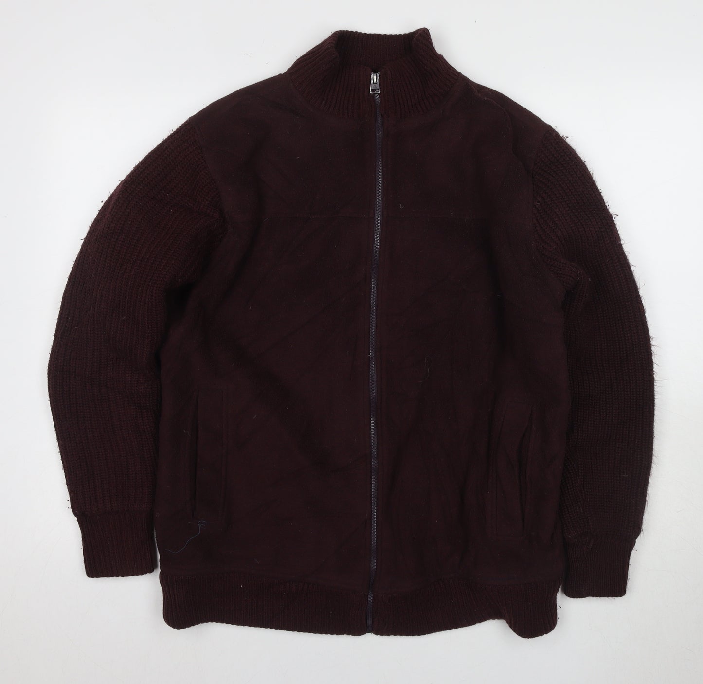 One Valley Men's Brown Bomber Jacket - Medium