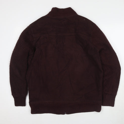 One Valley Men's Brown Bomber Jacket - Medium