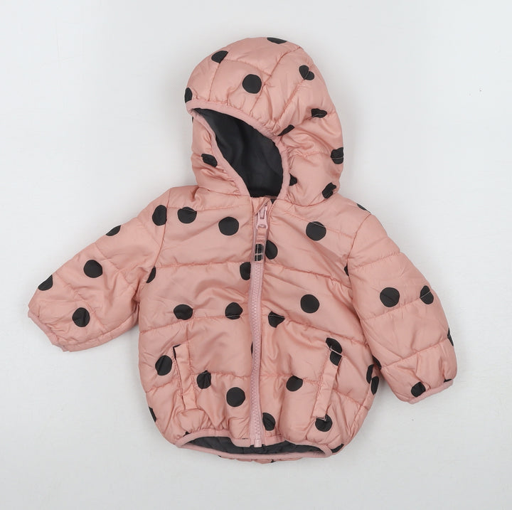 Marks and Spencer Unisex Baby Pink Puffer Jacket 0-3 Months