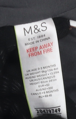 Marks and Spencer Unisex Baby Pink Puffer Jacket 0-3 Months