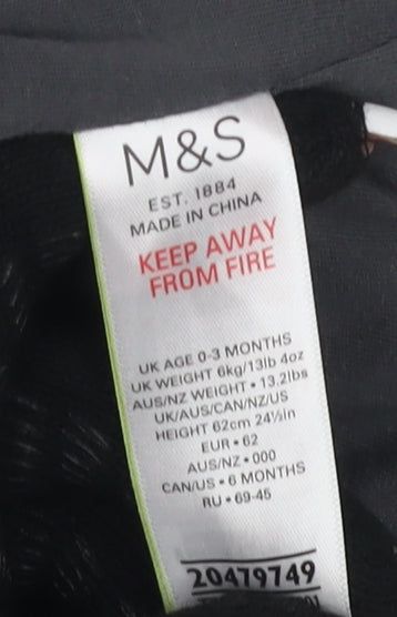 Marks and Spencer Unisex Baby Pink Puffer Jacket 0-3 Months