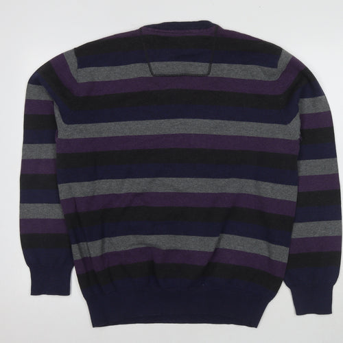 Rocha John Rocha Men's XL Striped V-Neck Pullover Jumper