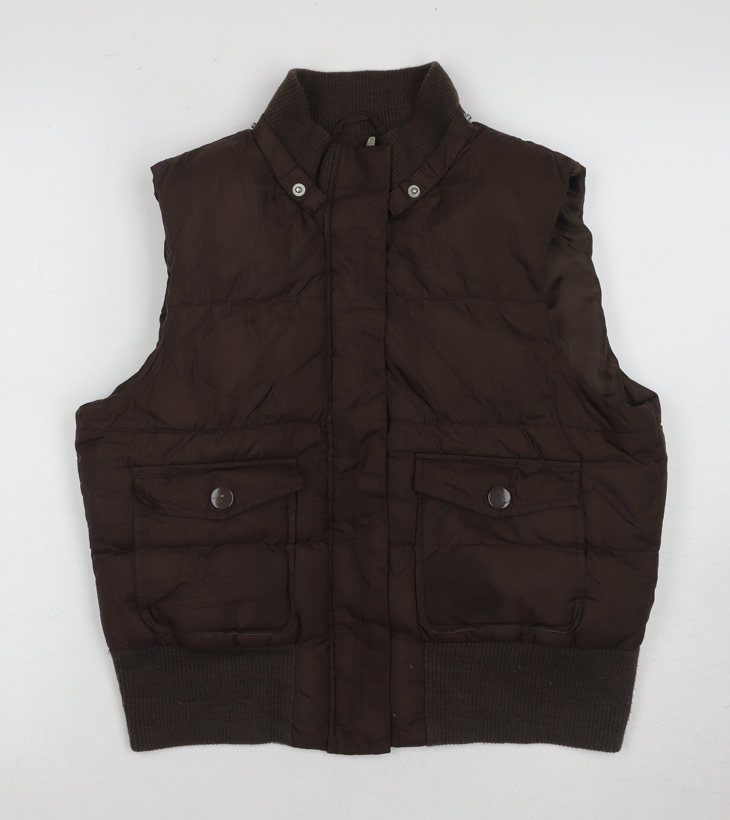 Alibi Women's Brown Puffer Waistcoat Size 16