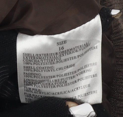 Alibi Women's Brown Puffer Waistcoat Size 16