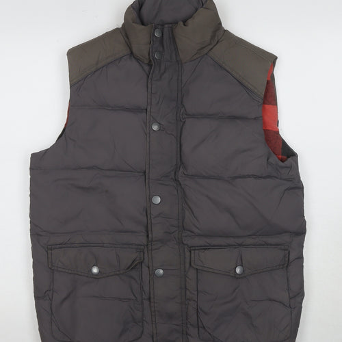 Fat Face Men's Grey Puffer Waistcoat Medium Outdoor Skiing
