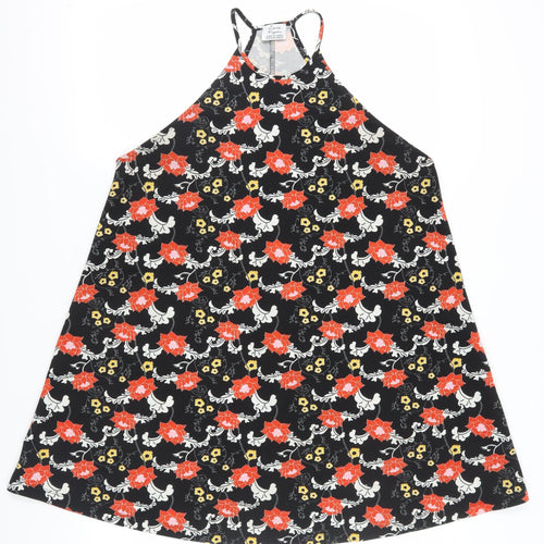 Zara Women’s Black Floral A-Line Dress Size 12