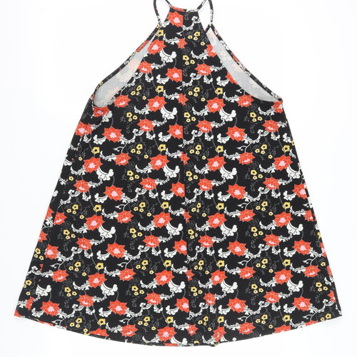 Zara Women’s Black Floral A-Line Dress Size 12