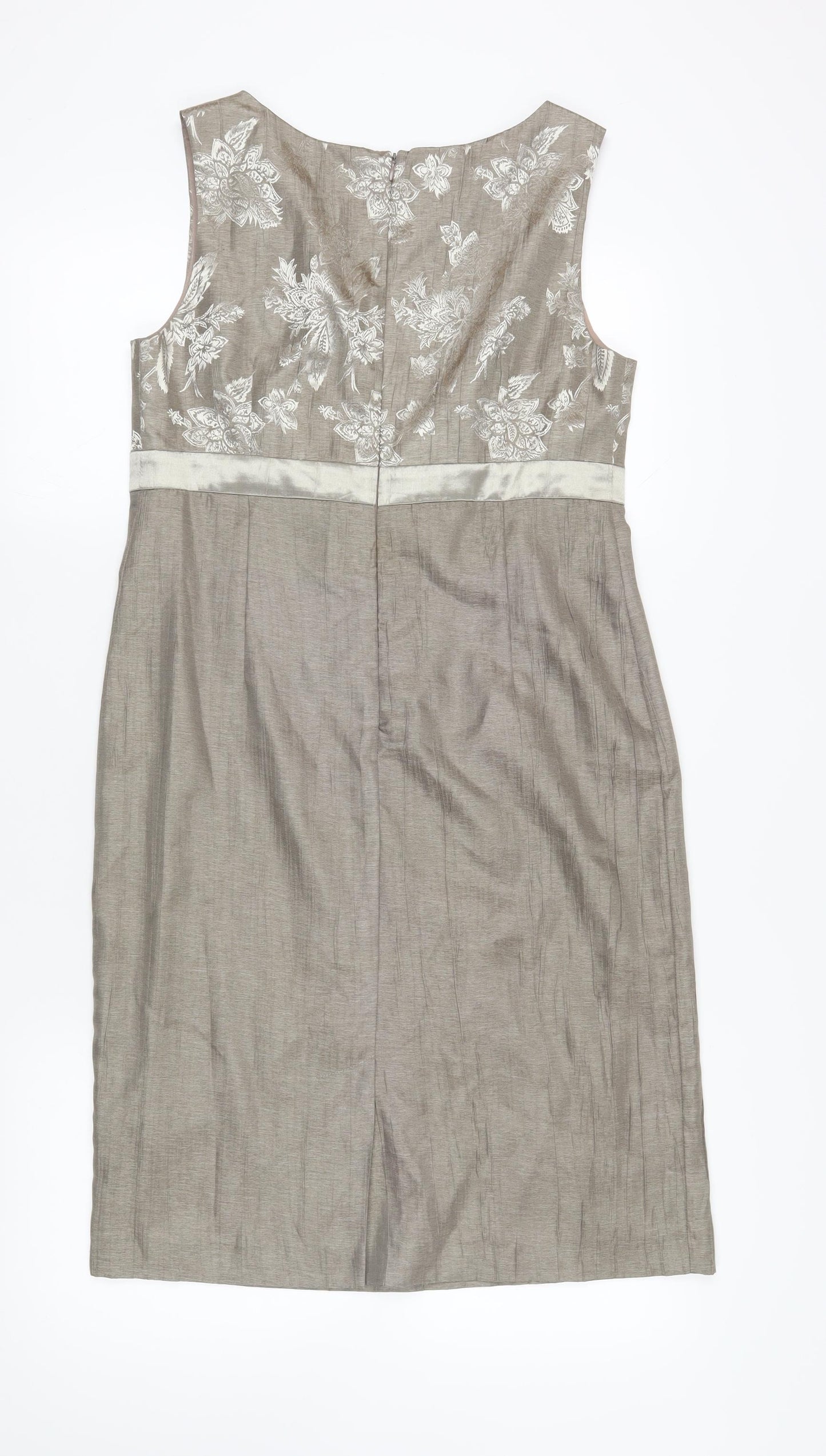 Roman Originals Women's Beige Floral Sheath Dress