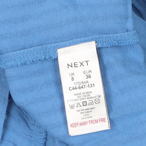 Next Blue Off Shoulder Midi Dress, Size 8, Summer Casual