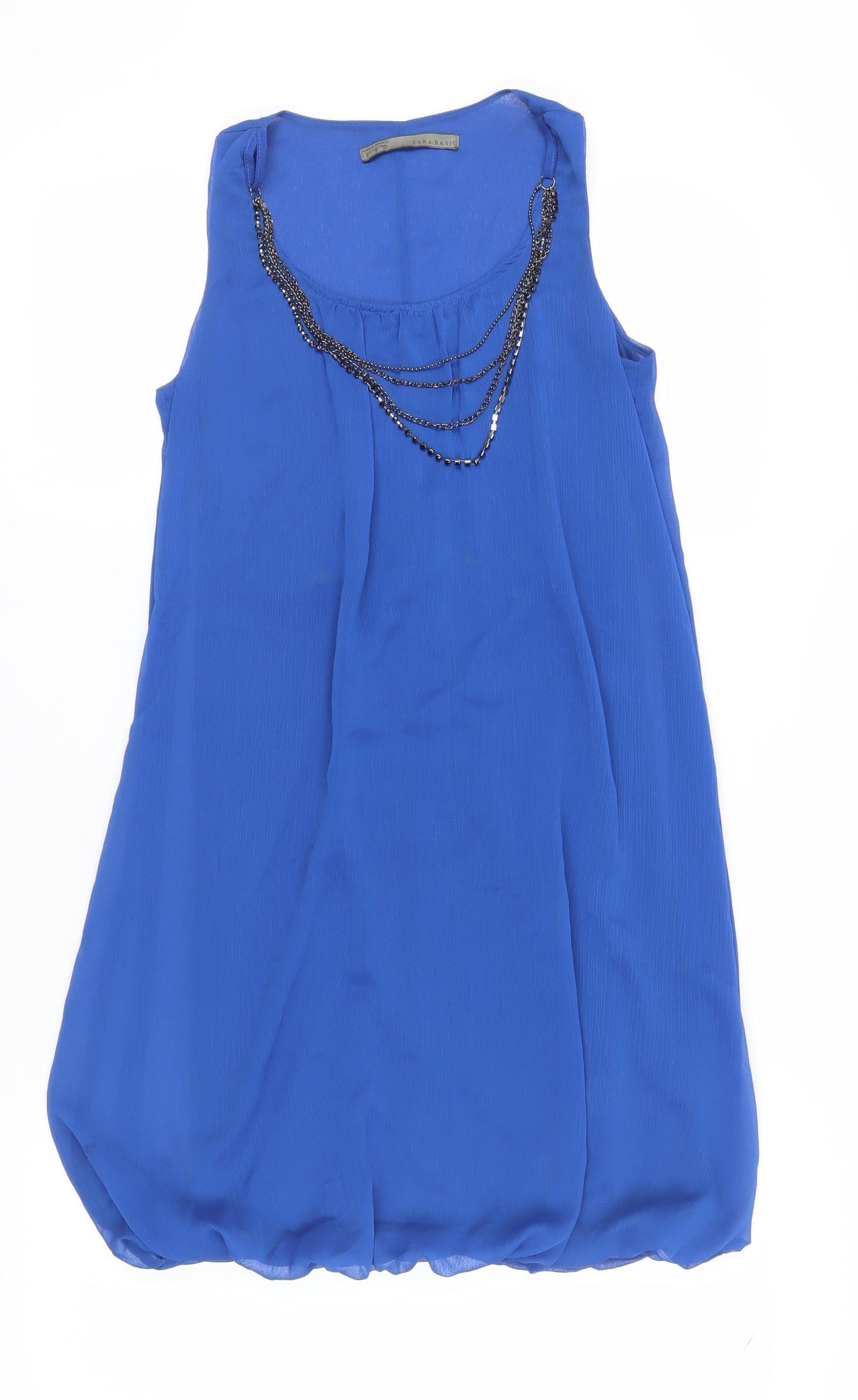 Zara Basic Women's Blue Sleeveless Dress Size 6