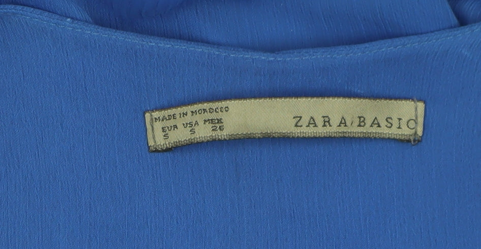 Zara Basic Women's Blue Sleeveless Dress Size 6