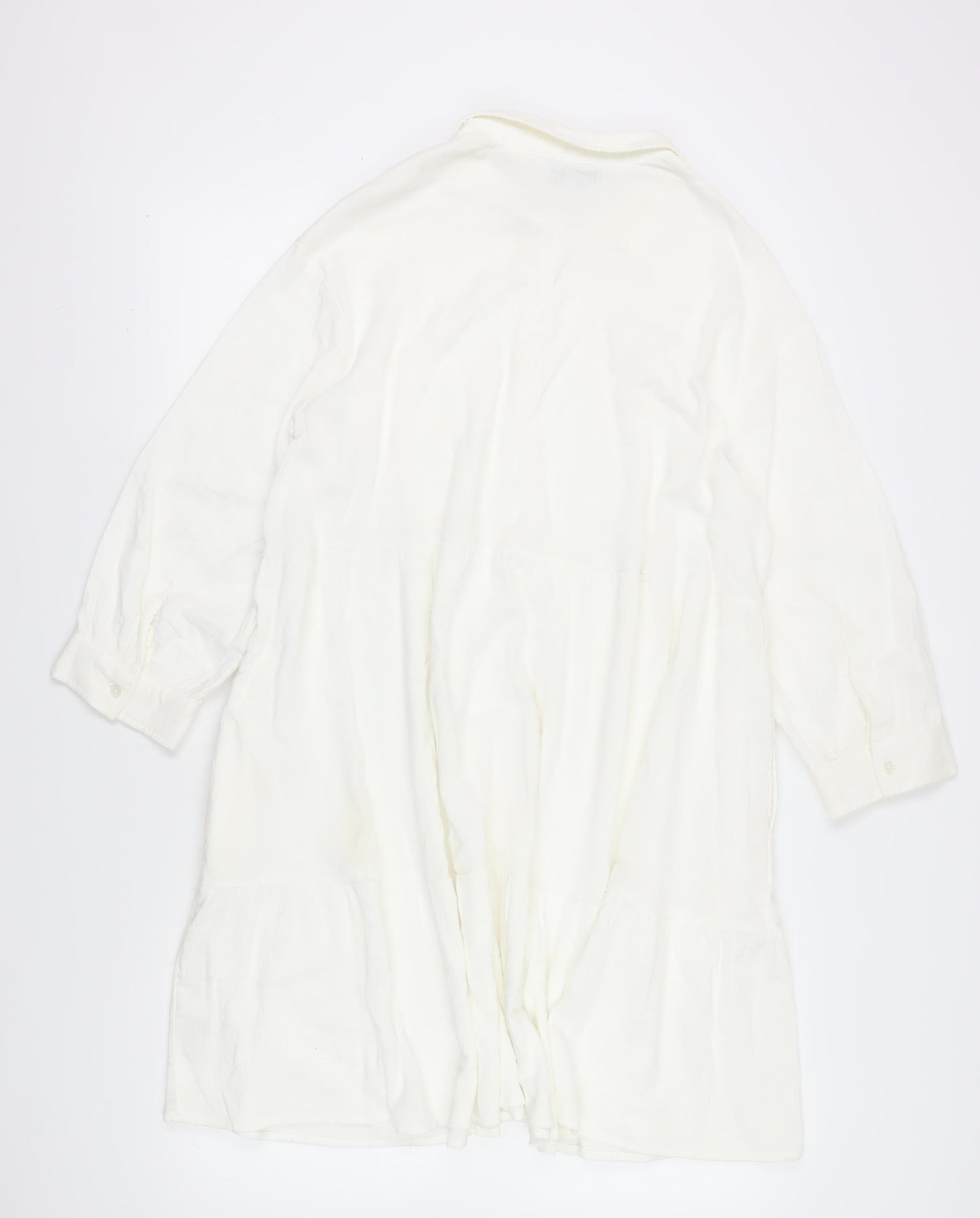 Next Women's White Cotton Shirt Dress, Size 18