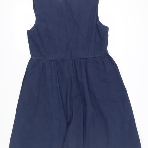 ModCloth Women's Blue A-Line Dress, Sleeveless, XL, Classic