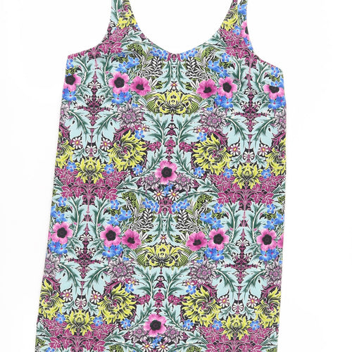 Topshop Women's Multicoloured Floral Slip Dress, Size 6