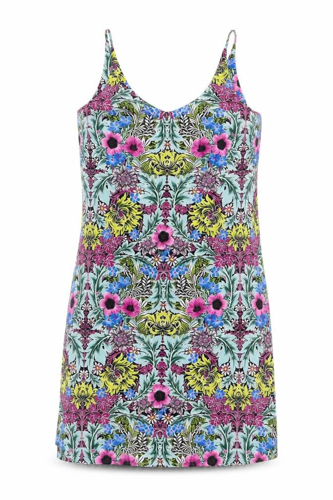 Topshop Women's Multicoloured Floral Slip Dress, Size 6