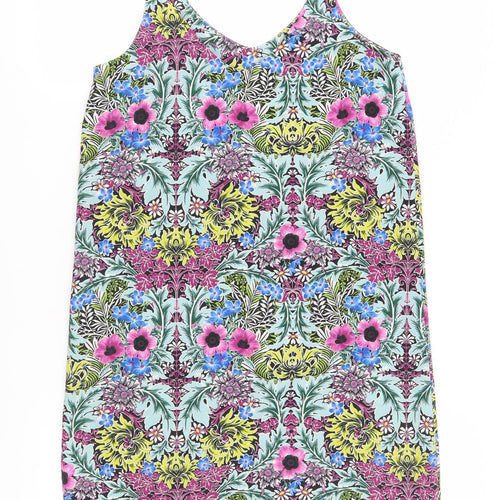Topshop Women's Multicoloured Floral Slip Dress, Size 6