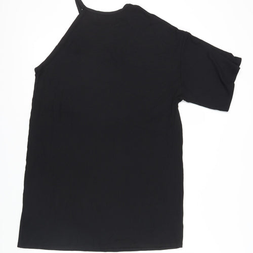 Bershka Women's Black T-Shirt Dress Size M