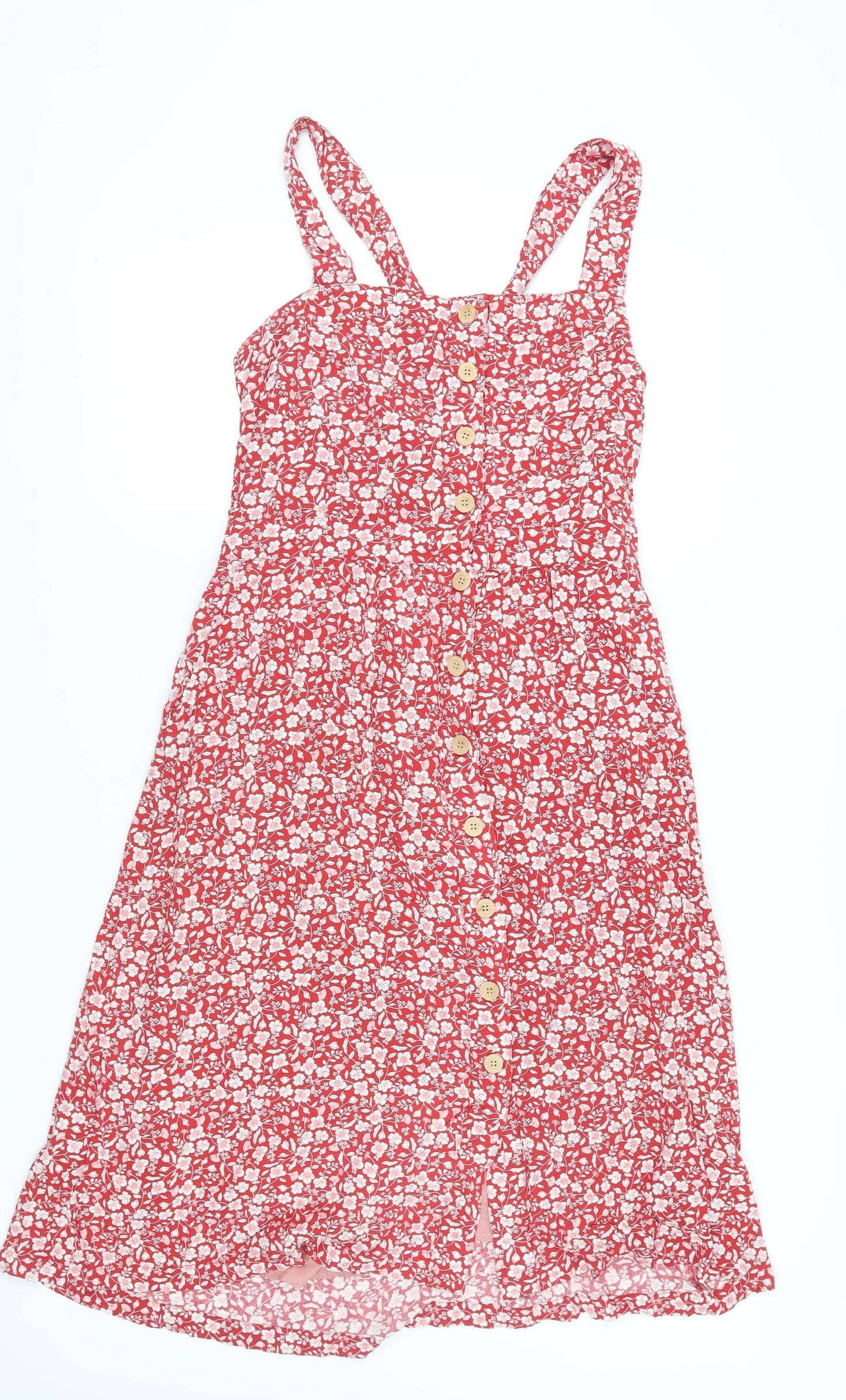 Joanie Women's Red Floral Dress, Size 18, Summer Casual