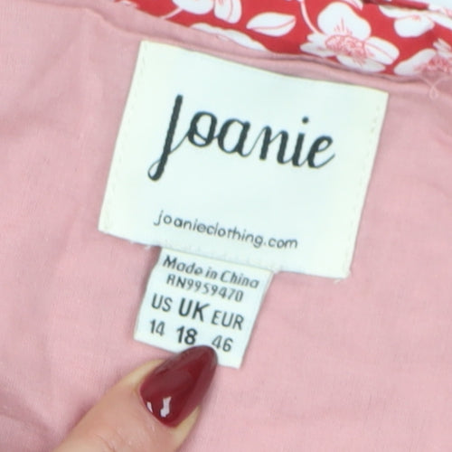 Joanie Women's Red Floral Dress, Size 18, Summer Casual