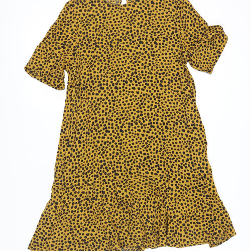 Monki Women's Animal Print Shift Dress, Multicoloured, M